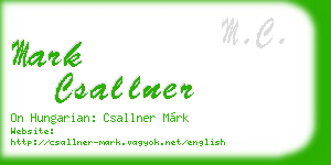 mark csallner business card