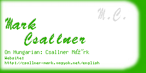 mark csallner business card